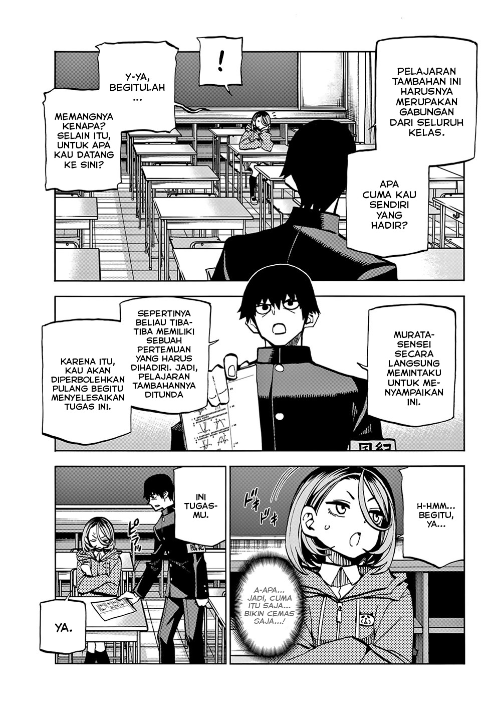 The Story Between a Dumb Prefect and a High School Girl with an Inappropriate Skirt Length Chapter 01 Gambar 11